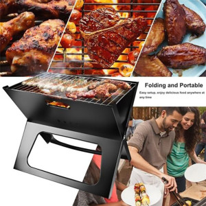 2Kan Folding BBQ Grill Black