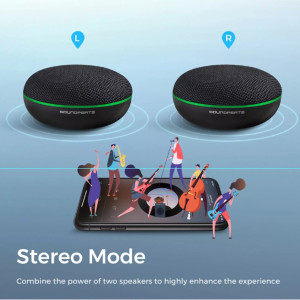 SoundPEATS Halo Portable Bluetooth Speaker Black