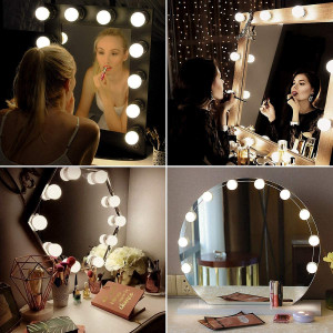 Led Vanity Mirror Lights with 10 Dimmable Bulbs 3 Color Modes