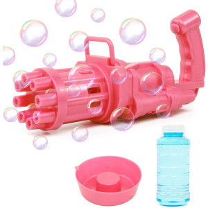 CHGBOAT 8-Hole Bubble Toy Gun Machine For Kids