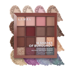 Lamel 16 Shades Of Burgundy Eyeshadow Palette - 16-4