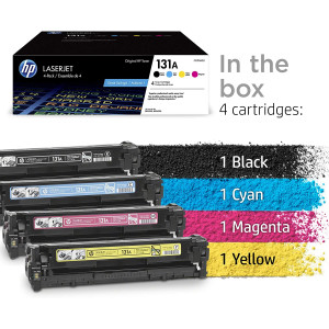 HP 131A Toner Cartridges (CF210AQ1) Pack Of 4