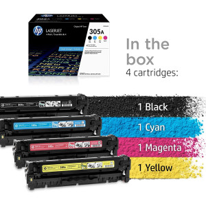 HP LaserJet 305A Toner Cartridges Pack of 4 (CE305AQ1)