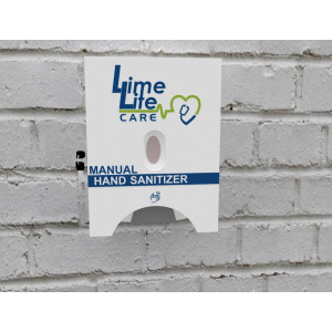 Limelite Care Wall Mount Manual Sanitizer Dispenser With Cover Box