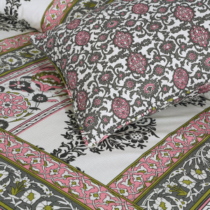 Al-Fatah Double Bedsheet With Pillow Covers Multicolor