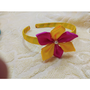 E & M Fashion Ribbon & Pearls HairBands For Women Pack of 3