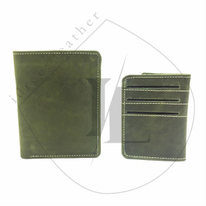 Idrees Leather Wallet With Card Holder For Men Green
