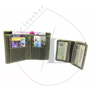 Idrees Leather Wallet With Card Holder For Men Green
