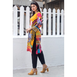 Finer Printed Lawn Kurti For Women Multi