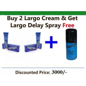 Largo Penis Enlargement Cream With Largo Super Delay Spray - (Pack Of 3)