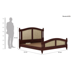 EShop Palm Sheesham Wood Double Bed