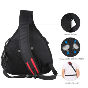 PULUZ Triangle Style SLR Camera Bag Sling Waterproof Backpack Black