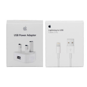 Apple 5W USB Power 3-PIN Adapter With USB Data Cable