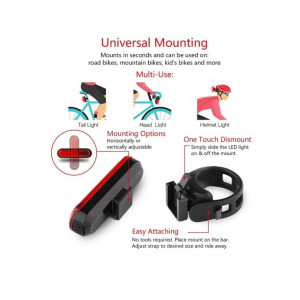 Ferozi Traders Rechargeable Waterproof Bicycle Tail Light