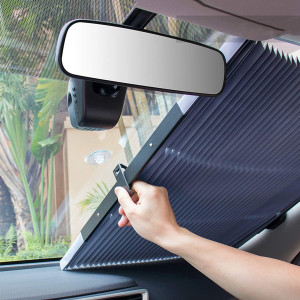 Muzamil Store Universal Car Retractable Windshield For Car - 65cm