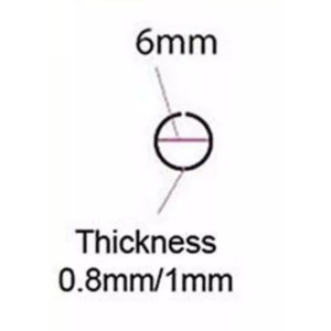 Scenic Accessories Pack Of 2 Tiny Nose Ring 6mm Silver and Black