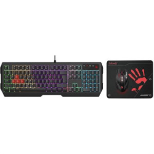 A4tech Bloody Neon Gaming Keyboard Mouse Black (B1700)