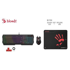 A4tech Bloody Neon Gaming Keyboard Mouse Black (B1700)