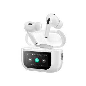 A9 Pro Wireless AirPods with Smart Touch Screen White