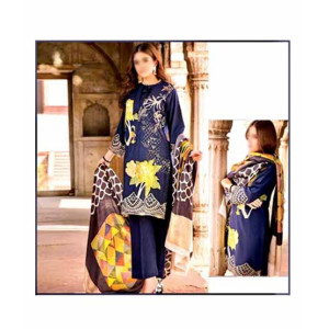 A.A Clothes Unstitched Lawn Collection 3 Piece (0013)