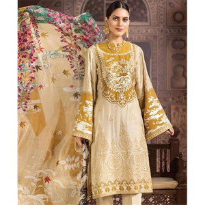 A.A Clothes Embroidered Lawn Collection 3 Piece (0006)
