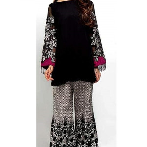 A.A Clothes Embroidered Linen Dress For Women 2 Piece (D-21194)