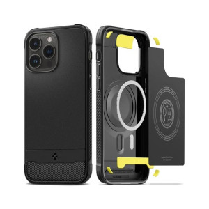 Spigen Rugged Armor (MagFit) Case For iPhone 14 Pro Matte Black (ACS04956)
