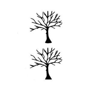 Muzamil Store Winter Tree Water Transfer Temporary Tattoo Black - Pack Of 2