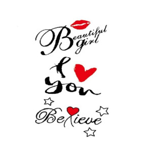 Muzamil Store Waterproof Brief Tattoo Sticker