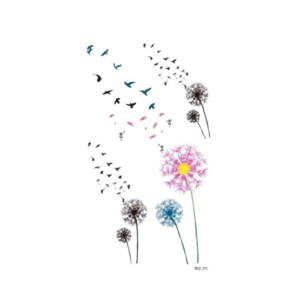 Muzamil Store Fly Birds With Flower Tattoo Stickers