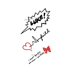 Muzamil Store English Letter Water Proof Tattoo Sticker