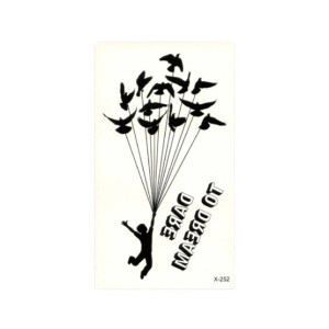 Muzamil Store Dare To Dream Water Switch Tattoo Sticker Black