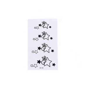 Muzamil Store Star Chain Arm Flash Tattoo Sticker Black