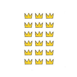 Muzamil Store 3D Small Crown Cartoon Temporary Tattoo Sticker
