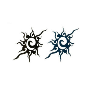 Muzamil Store Lot Makeup Tattoo Stickers Black - 2Pcs