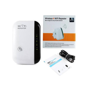 Muzamil Store Wireless-N 300Mbp Wifi Repeaters Range Extender Booster White