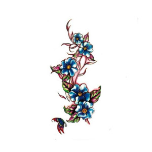 Muzamil Store Large Flower Temporary Tattoo Sticker