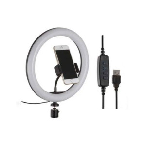 Muzamil Store Ring Light With Mobile Holder - Black
