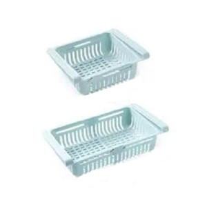 Muzamil Store Adjustable Basket Rack For Fridge