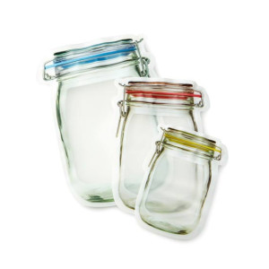 Muzamil Store Reusable Jar Ziplock Bags - Pack Of 3