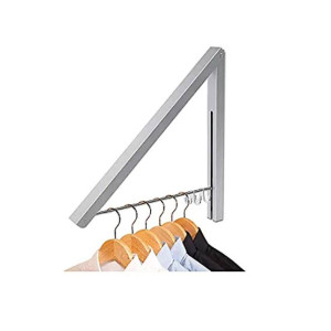 Muzamil Store Multifunctional Wall Mount Cloth Hanger - Black