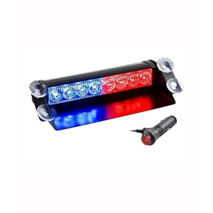 Muzamil Store 8 LED Red and Blue Light For Car