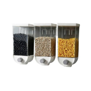 Muzamil Store Cereal Food Container Dispenser 1Ltr - White