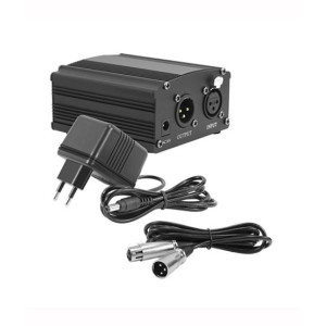 Muzamil Store Phantom Power Supply With Adapter 48V - Black