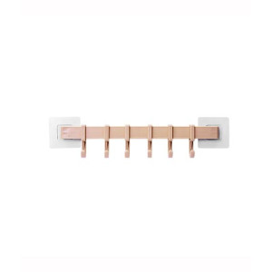 Muzamil Store Bathroom 6 Wall Hooks Rack Plastic