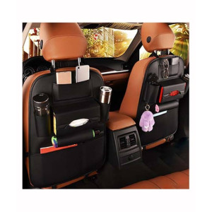 Muzamil Store Leather Car Seat Back Organizer & Protector