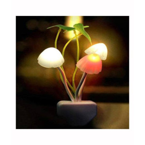 Muzamil store Colorful Sensor LED Mushroom Night Light 4 Inch