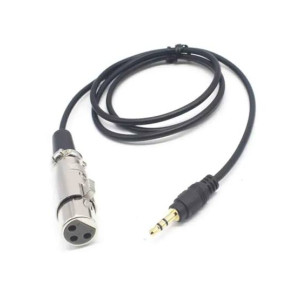Muzamil Store XLR Female To 3.5mm Male Cable 2m - Black