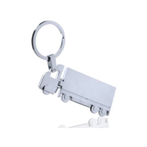 Muzamil Store Truck Metal Key Chain Silver