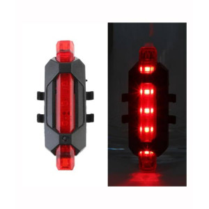 Muzamil Store Bicycle LED Tail light USB Rechargable - Red